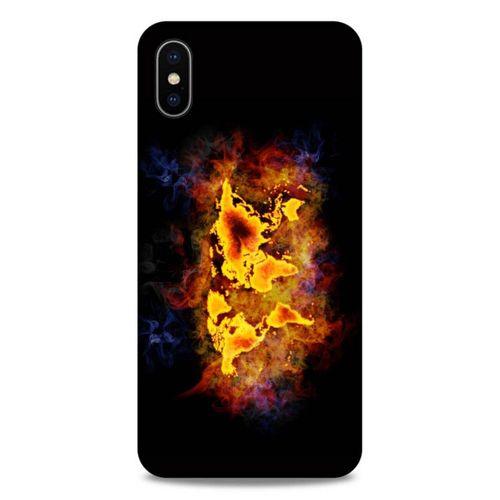 Lopard Apple iPhone XS Max Uyumlu Kılıf FireX (43) Thin Fit Kılıf Dünya Haritası