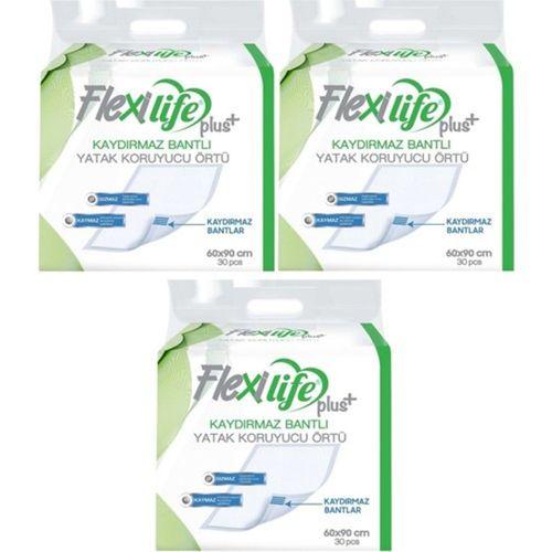 Flexilife Plus Kaydırmaz Bantlı Yatak Koruyucu Örtü 60x90 30'lu 3 paket / 90 adet