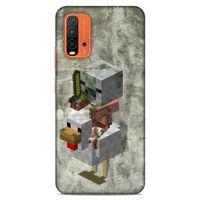 Lopard Xiaomi Redmi 9T Uyumlu Kılıf PiXel (43) Thin Fit Kılıf Tavuk MC