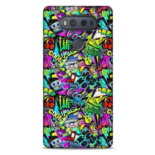 Graffitix (9) Desenli Silikon Kapak LG K61 Kılıf