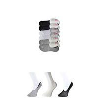 Siyah Gri Ve Beyaz Kadın Babet Çorap 6 Çift