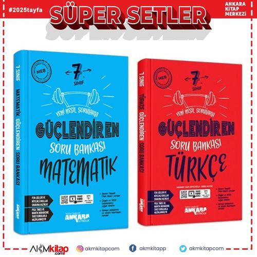 Ankara Yayıncılık 7.Sınıf Türkçe ve Matematik Güçlendiren Soru Bankası Seti 2 Kitap