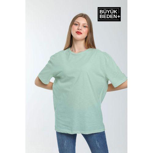 Kadın Büyük Beden Bisiklet Yaka Tshırt SPR25BTSK10