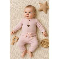 Waffle Çıtlı Düğmeli 2'li Mevsimlik Takım