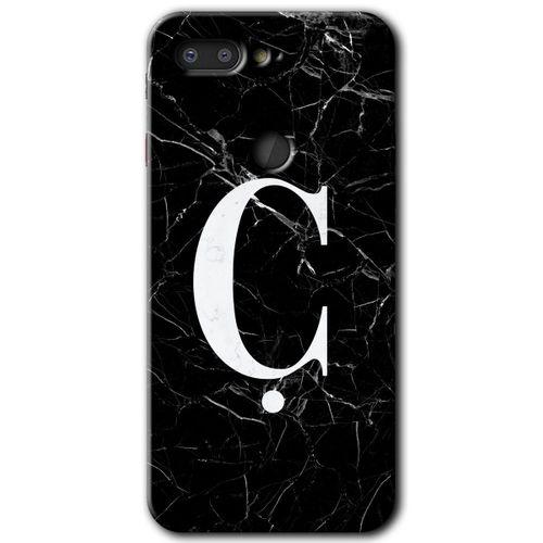 General Mobile GM 9 Pro HD Baskılı Kılıf + 9D Tam Ekran Koruyucu - Siyah Mermer Desenli Ç Harfi