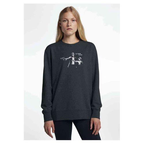 Leon Mathilda No Woman No Baskılı Füme Antrasit Kadın Sweatshirt