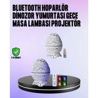 Dinozor Yumurtası Galaksi Projektör Gece Lambası 4'ü 1 Arada – Bluetooth Hoparlörlü