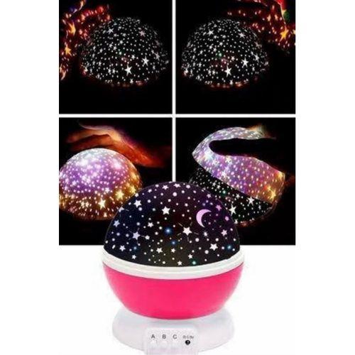 Yıldızlı Gece Lambası Mor Projeksiyon Görünümlü Masa Lambası Renk Değiştirebilen