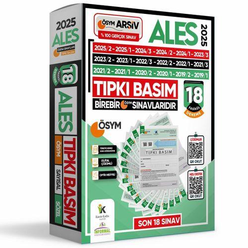 2025 ALES ÖSYM Tıpkı Basım Çıkmış Soru 18li Deneme Paketi Video ve Dijital Çözümlü Türkiye Geneli
