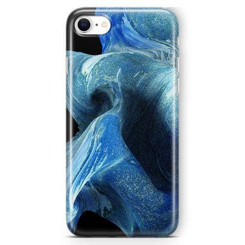 Apple iPhone SE 2020 Kılıf Mavi Kumlar Arka Kapak Koruma Desenli Full Koruyucu
