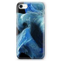 Apple iPhone SE 2020 Kılıf Mavi Kumlar Arka Kapak Koruma Desenli Full Koruyucu