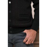 Woolen World Regular Fit V Yaka Ön Cepli Desenli Triko Hırka