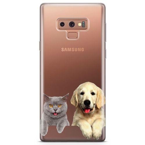 Samsung Galaxy Note 9 Kılıf Scottish Fold Kedi Ve Köpek Arka Kapak Koruma Desenli Full Koruyucu
