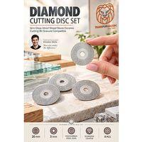 4lü Elmas Kesici Disk Seti 20mm Mini Cam Metal Ahşap Taş Seramik Kesme Ucu Gravür Uyumlu 723637