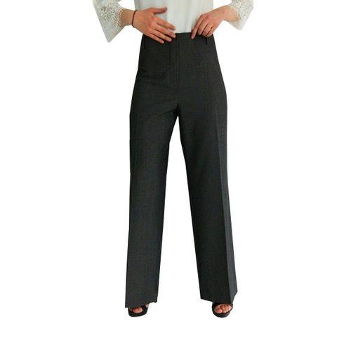 Kadın Geni Paçalı Kumaş Pantolon Yüksek Bel Klasik BGL-ST01347