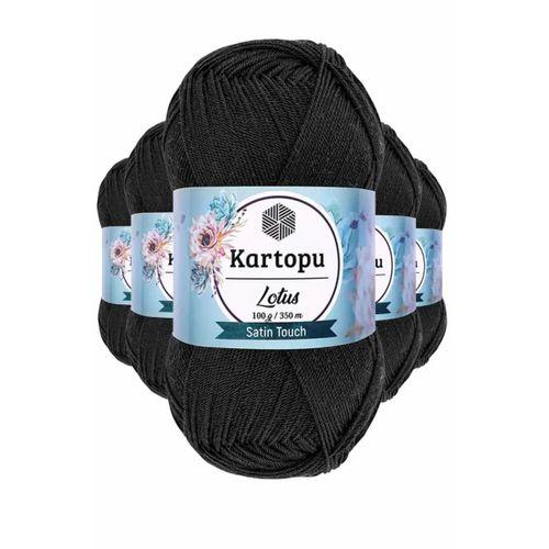5 Adet Lotus Bikini Büstiyer Bluz Örgü İpi K940 Siyah