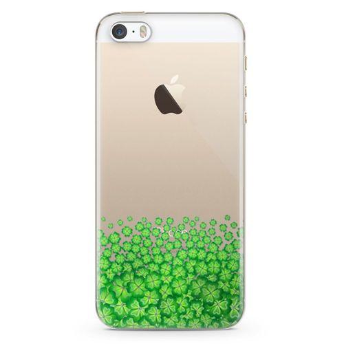 Apple iPhone 5s Kılıf Yoncalar Arka Kapak Koruma Desenli Full Koruyucu