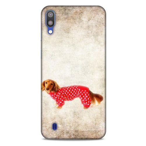 Samsung Galaxy M10 Kılıf Köpek Kıyafetleri (30) Silicone Case Dacshund Pijama