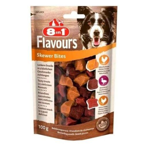 8IN1Flavours Skewer Bites Kuşbaşı Dilimli Çiğneme Köpek Ödülü 100gr