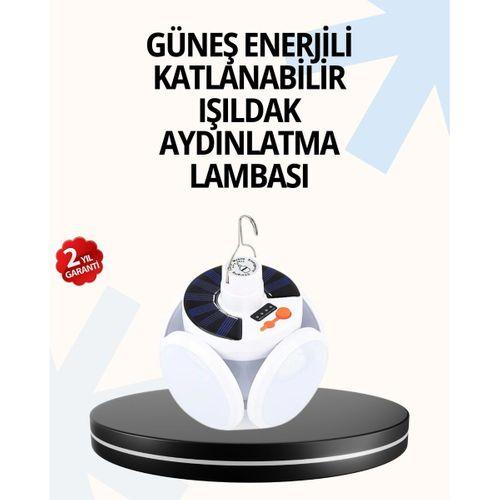 Katlanabilir 5 Kanatlı Solar Led Bahçe Ve Kamp Lambası