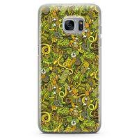 Samsung Galaxy S7 Edge Kılıf Avcılık Doodle Arka Kapak Koruma Desenli Full Koruyucu