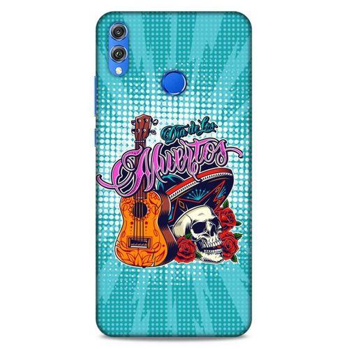 Lopard Huawei Honor 8x Uyumlu Kılıf Tattoo's (34) Slim Armor Kılıf İskelet & Gitar