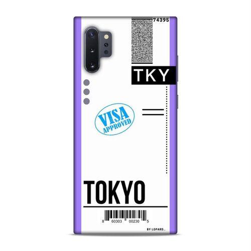 Samsung Galaxy Note 10 Pro Kılıf Uçak Bileti Tokyo Arka Kapak Koruma Desenli Full Koruyucu
