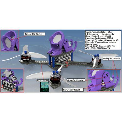 DJI O3 Ultra Hafif Braket Kiti Helios Çerçevesi İçin (Bu ürün Sadece Plastik parçadır - Almadan Önce Soru Sorabilirsiniz)