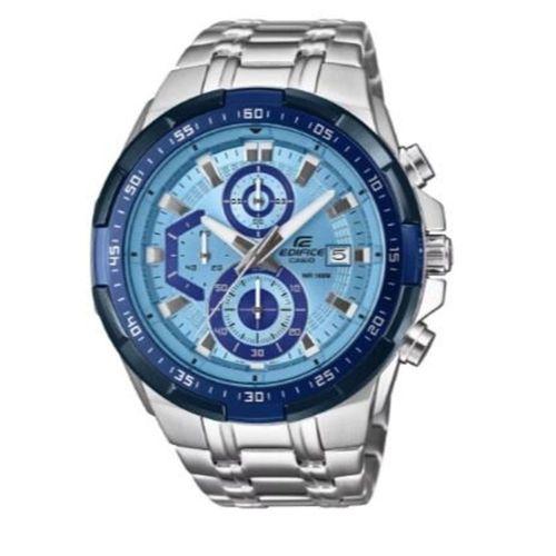 Casio EFR-539DE-2AVUDF Edifice Quartz Çelik Gri Mavi Kadran 50 mm Erkek Kol Saati