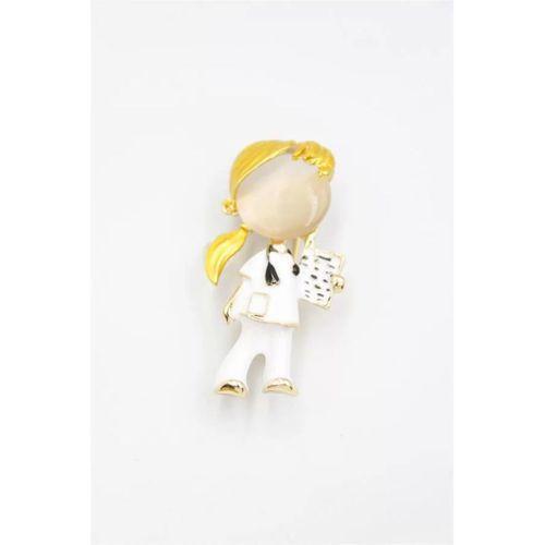 Hemşire Doktor Broş - Sarı