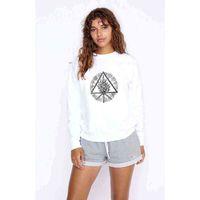 Behemoth Trinity Baskılı Beyaz Kadın Sweatshirt
