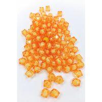 Küp Boncuk İçten Boncuklu Bileklik Çanta Boncuğu 10 mm 50 gr Turuncu - BNC452