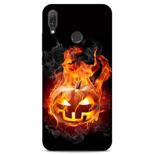 Lopard Huawei Y9 2019 Uyumlu Kılıf FireX (21) Koruyucu Kapak Halloween