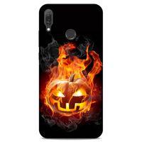Lopard Huawei Y9 2019 Uyumlu Kılıf FireX (21) Koruyucu Kapak Halloween