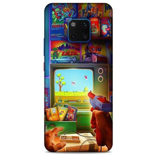 Retro (25) Desen Antişok Kapak Renkli Huawei Mate 20 Pro Kılıf
