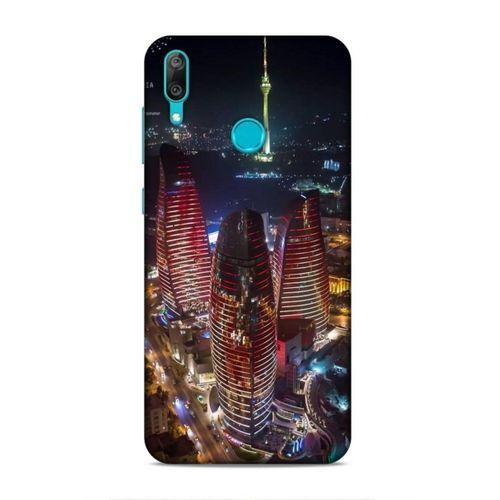 Huawei Y7 2019 Uyumlu Kılıf Azarbaijan (33) Hybrid Kılıf Kuleler Gece
