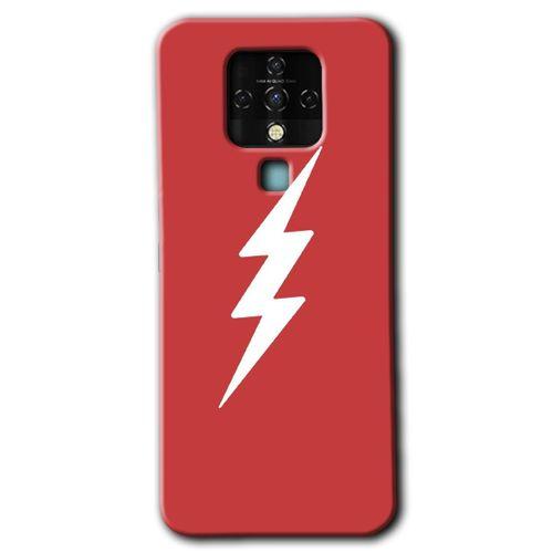 Tecno Camon 16 HD Baskılı Kılıf + 9D Tam Ekran Koruyucu - Flash Logo