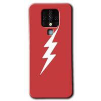Tecno Camon 16 HD Baskılı Kılıf + 9D Tam Ekran Koruyucu - Flash Logo