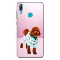 Huawei Y7 2019 Kılıf Köpek Kıyafetleri (33) Hybrid Kılıf Poodle Pijama