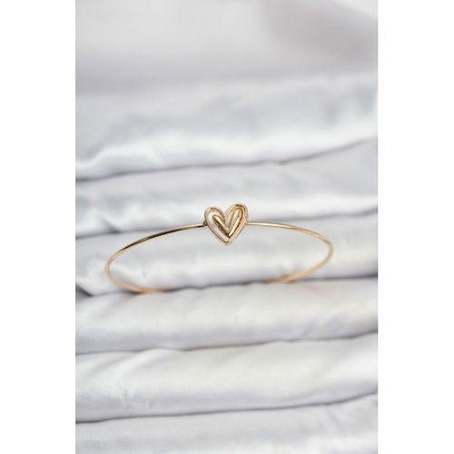 Kalp Model Gold Renk Bileklik