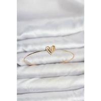 Kalp Model Gold Renk Bileklik