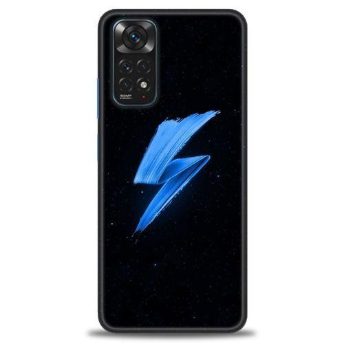 Xiaomi Redmi Note 11 Kılıf HD Baskılı Kılıf - Mavi Şimşek + Tam Ekran Koruyucu