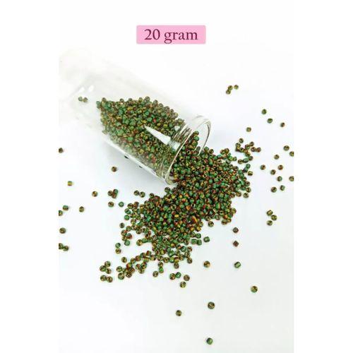 Dökme Cam Kum Boncuk (11/0) 2 mm - 4 Renk - Toplam 80 Gram - BNC400