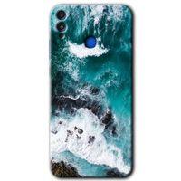 Potkal Hediye Fabrikası Honor 8x HD Baskılı Kılıf + 9D Tam Ekran Koruyucu - Deniz Kıyısı