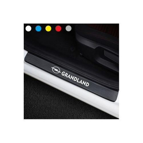 Opel Grandland İçin Uyumlu Aksesuar Oto Kapı Eşiği Sticker Karbon 4 Adet