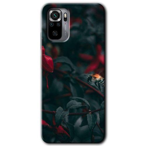 MRCİLETİSİM Xiaomi Redmi Note 10 Kılıf HD Desen Baskılı Arka Kapak + Temperli Cam - Avcı Arı
