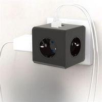 Isıya Dayanıklı Termal Akım Korumalı ve Çocuk Korumalı 3 Priz Girişli 3 USB Girişli Küp Priz