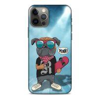 Apple iPhone 12 Pro Kılıf Köpek Kıyafetleri (4) Koruma Kılıfı Bulldog Fular