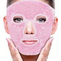Terapi Jel Yüz Maskesi Soğuk Ve Sıcak Boncuklu Ayarlanabilir Maske (pembe)