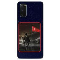 Samsung Galaxy S20 Kılıf Atatürk (40) Fit Silikon Kılıf Gece Yıldızlar